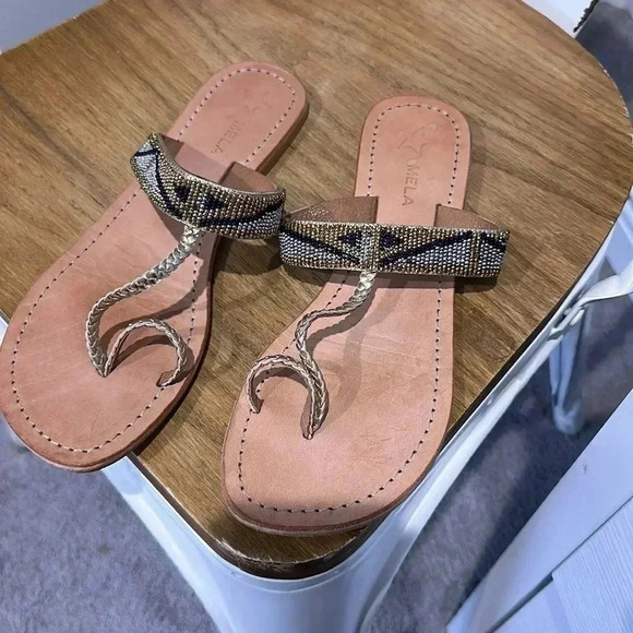 Star Mela Kai Sandals with toe loop size 38 7.5/8 - Picture 3 of 7